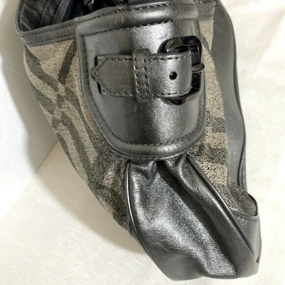 BURBERRY Women's Nova Check Canvas Handbag Shoulder Bag Purse - Picture 6 of 10